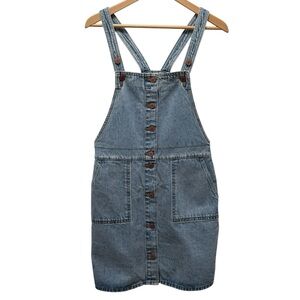 Monki Denim Jean Overalls Dress